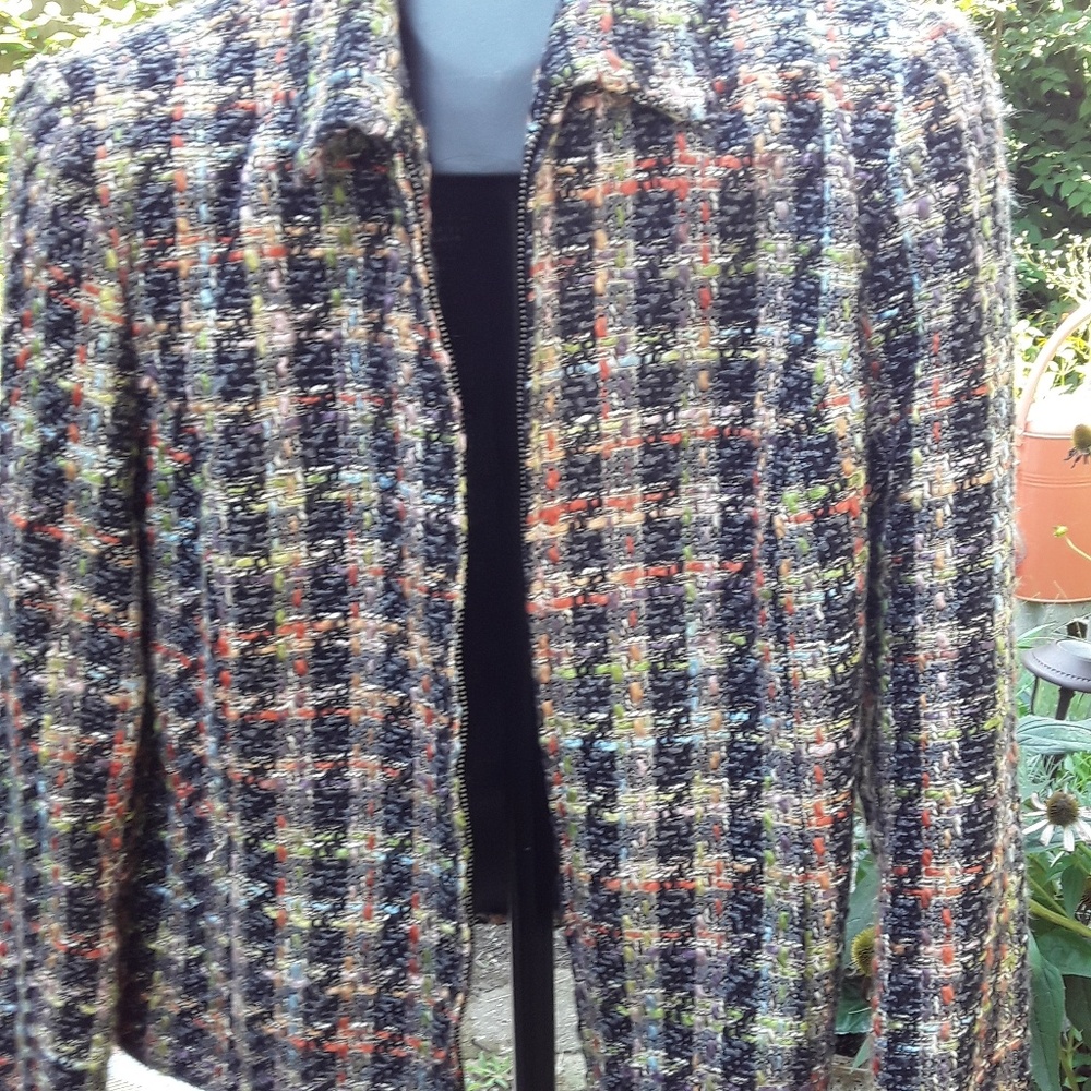 Multi-colored Bolero style jacket.